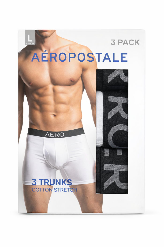 Aéropostale Cotton Stretch – Pack de 3 Trunks